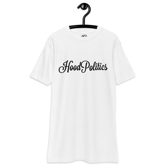 HoodPolitics Classic Logo Tee  black letters